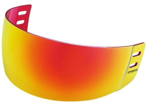 TronX S30 Revo Hockeyhelm-Visier, verspiegelt, kratzfest, beschlagfrei, Rot