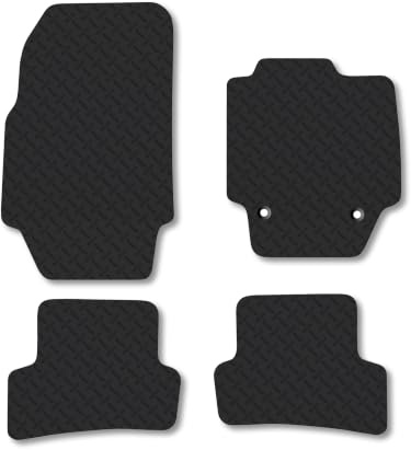 Renault Captur (2013-2020) 5mm Rubber Car Mats | Heavy Duty Rubber Tailored Fit Floor Mats Full Coverage Durable Waterproof Accessories Easy Clean Anti Slip Made in the UK