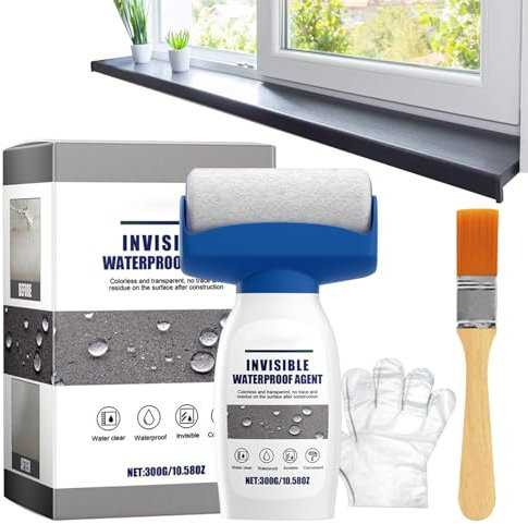 Adhésif Étanche Transparent | Spray Adhésif 300ml pour Béton | Haute Adhésion, Séchage Rapide, Réparation Polyvalente pour Fissures sur Béton Bois Métal et Gouttières