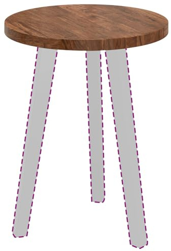 vidaXL Table Top Ø 40 x 2.5 cm Round Solid Oak Wood Light Brown