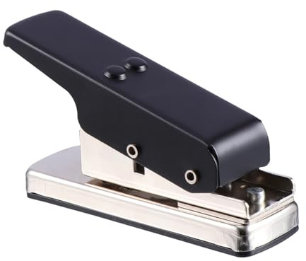 1 Stück Gitarren Plektrum Ausstecher für Selbstgemacht Gitarrenbedarf | Schwarz, Eisen Ausführung, für Kunststoffplatten und Plastikkarten, Zubehör für Gitarrenliebhaber