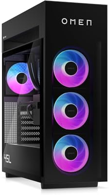 HP Ordenador sobremesa OMEN MAX 45L GT23-0001ns (Procesador AMD Ryzen 7 9800X3D, 32GB DDR5, 1TB SSD, NVIDIA GeForce RTX 5070, Windows 11 Home) Negro