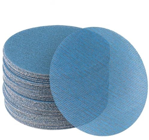 FASTPLUS Disques Abrasifs 125 mm Grain80-320, Filet Céramique Autoagrippan | Disque Poncage 125mm Maille Céramique Anti-encrassement, Aspiration Efficace de la Poussière, pour Bois, Métal et Murs