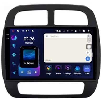 Car Radio Autoradio per Renault KWID K-ZE Dacia Spring 2015-2018 Car Radio con Bluetooth Vivavoce, con Hd Touch Screen Supporta Navigazione, Bluetooth, 4 Nucleo 4G+64G