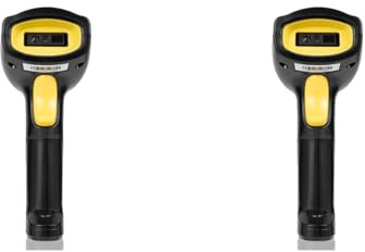 Onchdbfhuu 2X Scanner de Codes-Barres 1D 2D sans Portable Lecteur de Codes QR 1D 2D Bluetooth sans pour Supermarché