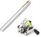 Lixada Angelruten-Spule, Kombi, Mini-Stift, Angelruten-Set, Teleskop-Angelrute, Spinnrolle, Kombi-Kit (Silber, 1,4 m)