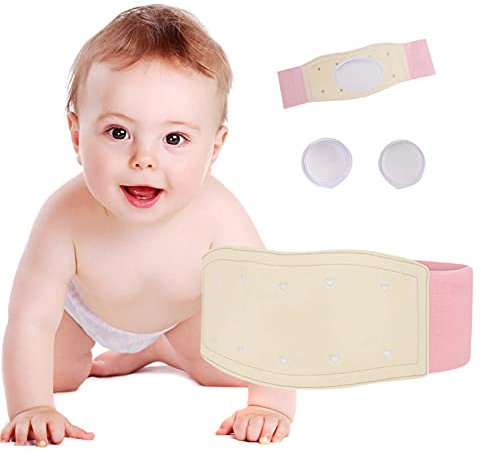 Paskyee Hernie ombilicale ceinture bébé bande de ventre infantile liant abdominal pour hernie soutien Truss enfants nombril nombril bande nouveau-né bébé fournitures réglable Emballage (Rose)
