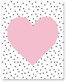XIANGPEIFBH Leinwandbild Rosa Mint Moon Art Geometrische Kinderzimmer Wandkunst Mädchen Kinderzimmer Poster und Drucke für Babyzimmer-50x70cm Mit Rahmen