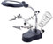 LED Light Helping Hands Magnifier Station Lighted Hands Free Magnifying Glass Stand with Clamp and Alligator Clips - for Soldering, Assembly, Repair, Modeling, Hobby and Crafts