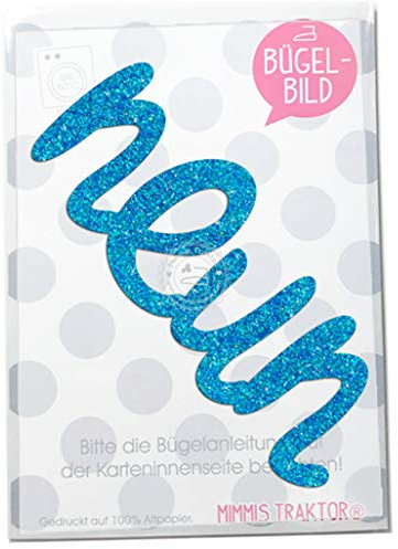 GLITZER Bügelbild Geburtstag! Schriftzug Aufbügler Applikationen Bügelsticker für Stoffe Textilien Kinder zum Aufbügeln Flicken, Farbe:Glitzer aqua, Zahl:9
