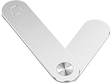 Magnetische Telefonhalterung für Laptop, Aluminiumlegierung einstellbar Laptop Monitor magnetische Handy-Ständer für Home Office Travel, Silber, 4.72 * 1.18 * 0.20 in