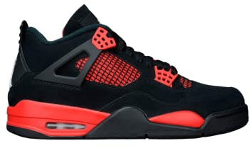 Nike Jordan 4 Retro PSG Paris Saint-Germain CZ5624-100 Herren-Schuhe, schwarz/weiß-rot, 40.5 EU