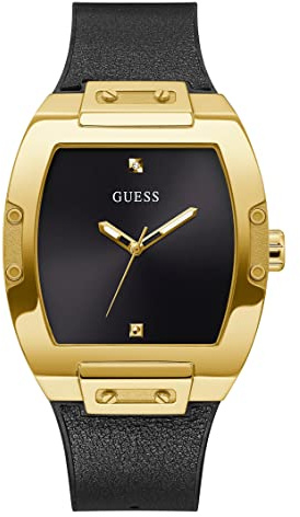 Guess US Men's Black Diamond Analog Watch, one