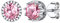 Clou doreille Femme Argent 925 Mini 5 mm Tourmaline Rose Boucles d Oreilles Pierre Puce Rond Pink Claire Bijou Cadeau Mamie octobre Fille 18 ans Amie Mignon Soeur Fêtes des Mères BFF