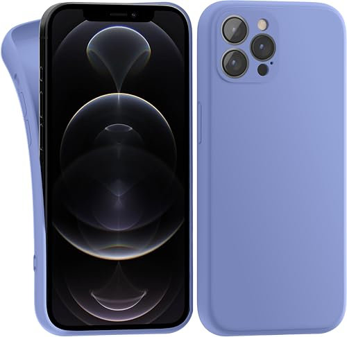 MyGadget Hülle Kompatibel mit iPhone 12 Pro - robuste Silikon Schutzhülle TPU Case Slim Silikonhülle - Back Cover Kratzfest Handyhülle - Matt Blau