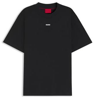 HUGO Mens Dapolino Relaxed-fit T-Shirt in Cotton Jersey with Logo Print
