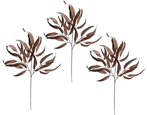 Künstlicher Laubzweig Blattzweig Ast Kunstzweig Dekozweig Herbstzweig Blattzweig Herbstdeko Kunstblume Zweig Floristik Plastikblume Herbstblume Beiwerk für Kränze Gestecke Sträuße Bouquet Kunstpflanze