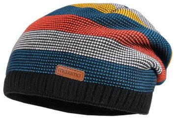 MAXIMO Kinder Mütze schwarz/blau/weiß/orange 53