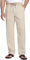 COOFANDY Herren Leinenhose mit Kordelzug Leicht Sommerhose Strandhose Leinen Herren Hose Lang aus Baumwollmischung Einfarbig für Männer Stoffhose Khaki XL