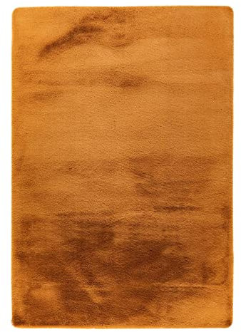 Teppich HEAVEN in Felloptik in verschiedenen Größen und Farben, Farbe:amber (bernstein), Größe:200 x 290 cm