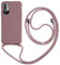 Keteen Handyband hülle für Xiaomi Redmi Note 10 5G/Poco M3 Pro Handyhülle mit Band Slim Silikon Schutzhülle Abnehmbar Kordel Stossfest Cover zum Umhängen Necklace hülle Xiaomi Redmi Note 10 5G-Pink