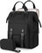 LOVEVOOK Backpack Womens with Separate 15.6inch Laptop Compartment, Backpacks for Women College University Travel Work, Water-resistant Rucksack Bags, Ladies Backpack, Black