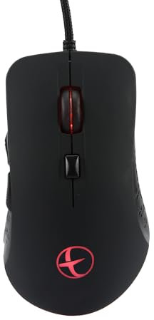 Fonicer Souris de Jeu Filaire Ergonomique programmable à 6 Boutons 2400 DPI avec Souris chauffante pour Jeux PC Windows - Noir
