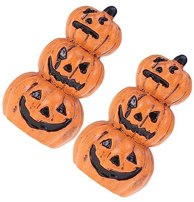 DIKACA 2st Halloween Kürbis Dekorationen Ornamente Herbstdeko Für Zu Hause Halloween-kürbis-Figur Esstischdekoration Kürbis Schreibtischdekoration Fallen Partybedarf Haushalt