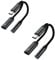 USB C Kopfhörer Adapter und Laden,2 in 1 Adapter USB C Klinke 3,5 mm und Ladegerät, Adapter USB Typ C Audio mit DAC für Pad Pro2018/2020 Sumsung Galaxy S23/S22 Ultra, Note 20, Pixel Huawei(2 Stücke)