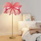 YQGOO Feder Stehlampe Wohnzimmer, Federlampe Stehlampe Gold mit 3-Farbig Dimmbarem,160cm Stehlampe Federn Moderne mit Fußschalter, Kreative Studie Schlafzimmer Feder Lampe Stehleuchte