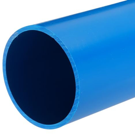 QUARKZMAN PVC Rohr, Durchmesser 101.6mm Länge 0.33m Rund Kunststoffrohr für Garten, Aquarium, Wasserleitung, Kabelkanal, lüftungsrohr (Blau)