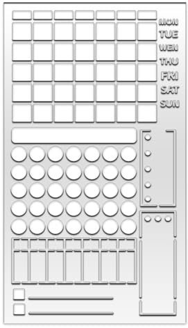 BEUNITONE Metallschablonen Für Tagebücher Punktplaner Schablonen Wochen Bullet Kalender Schablone Notizbuch Tagebuch Scrapbook Zeichenvorlage Edelstahl Schablonen 4x7 für DIY Gravur Malerei