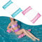 LiBe Wasser Hängematte, Aufblasbares Wasserhängematte, Schwimmhängematte, 4 in 1 Schwimmmatratze, Lounge Stuhl Strandmatte, Pool aufblasbare hängematte für Erwachsene und Kinder Gelb (Blau + Rot)