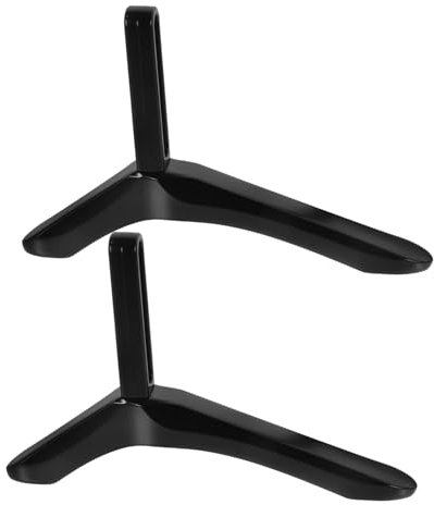 CIYODO 1 Jeu Remplacement du Meuble TV Banc TV Buffet TV Commode TV Support de télévision mené Pied de Meuble TV Base de télévision de Table Base de Support de télévision Plastique Black