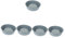Alipis 5 Piezas Molde de torta molde redondo molde muffins molde para pasteles casero bandeja para hornear pizzas molde de pastel profesional molde para pasteles multifunción Grey