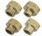 VZU 4 Stück Gasflaschen Adapter Set Europa, Euro-Füllset, Gasflasche Adapter zum Befüllen Deutscher Gasflaschen im Ausland, Messing Gasflaschenadapter, Nummeriert D1-D4