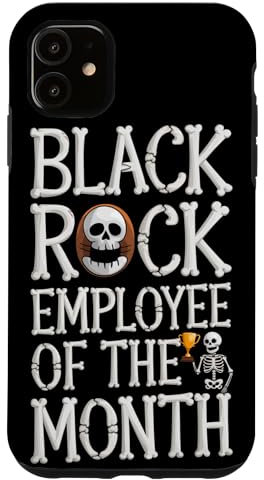 Hülle für iPhone 11 Black Rock Mitarbeiter des Monats sarkastisch lustig politisch