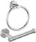 Towel Ring & Toilet Paper Holder, 2 Piece Bathroom Hardware Set, Stainless Steel SUS304, Hand Towel Hanger & Toilet Roll Holder, Sturdy Bathroom Accessories for Home or Kitchen Brushed Nickel