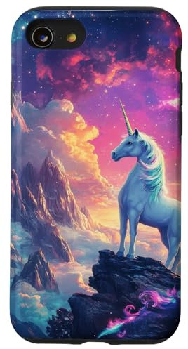 Mythische Kreatur Einhorn Kunst Regenbogen Hülle für iPhone SE (2020) / 7 / 8