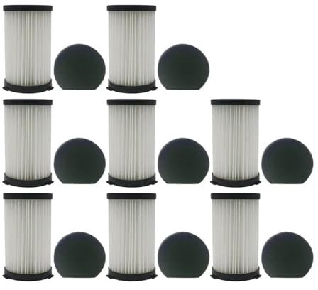 YIKRAOS Filtro Hepa Compatible con MooSoo D600 D601 Cecotec Conga Thunderbrush 520 550 560 Ariete Handy Force 2761 2759 RBT Piezas de aspiradora(8 Pcs)