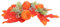 IMIKEYA Engpass Dekorative Blumen Dekoration Tür Künstliche Weihnachtskränze Flackern Leuchter Teelichter Weihnachten Party Weihnachtlicher Tischkranz Tischkerzengirlande Orange Plastik