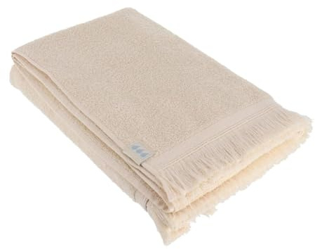 Tendance - Badetuch 70x130 cm 100% Baumwolle mit fransen - naturfarben