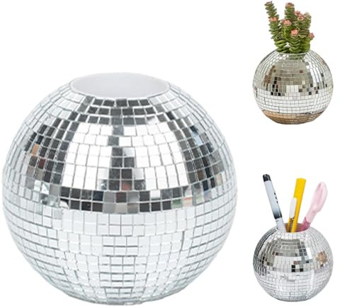 HBSFBH Pot de fleurs disco, Porte Stylo de Bureau, Pot a crayon, Cache Pot Disco, Porte pinceau de maquillage, Porte-stylos de bureau, Pot à Crayons Organisateur de Bureau, Pour Papeterie, Maquillage