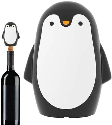 Bottle Opener, Funny Beer Bottle Opener, Press Down Portable Magnet Bottle Top Opener, Penguin Push-Type, Bottle Cap Opener, Cute Penguin Design Soda Lid Removal No Damage for Red Wine