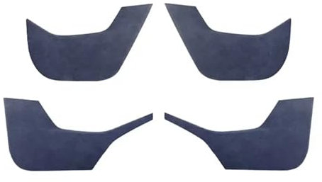 Wivplex 4Pcs Car Door Anti Kick Protection Pad Panel, for Tesla, Model 3, Model Y 2017-2023 Suede Auto Doors Anti-Dirty Trim Door Kick Protector Mat(Blue For Model Y No Logo)