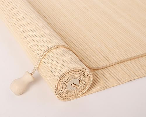bambusrollo aussenbereich 100x240cm bambusrollo wetterfest aussen UV-Block Fenster Raffrollos, Sonnenschutz Sichtschutz Rollo Für Außen Garten Balkon Sichtschutz, Verdunkelung, Holzfarbe