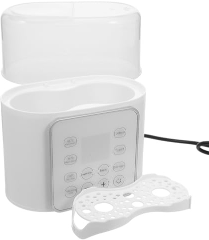 BESPORTBLE Doppelter Flaschenwärmer: Milchwärmgerät für Babyfütterer – Elektrischer Milchwärmer mit konstanter Temperatur – Multifunktionsheizung für Muttermilch (EU-Stecker)