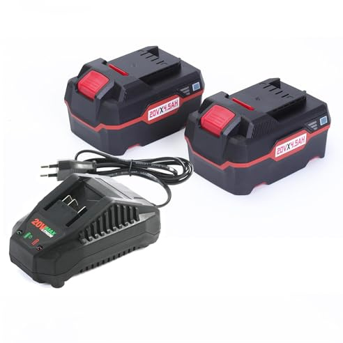 HHiMXPO TwoPacks 20V 4.5Ah Replacement Li-Ion Battery And One 2.4A Fast Charger Compatible With Parkside 20V Cordless Tools Accessories Battery Pack