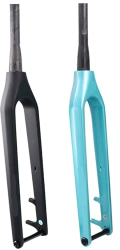 Generico Forcella Anteriore Rigida MTB in Fibra di Carbonio 29er 15x110mm Boost 1-1/8 -1/2 Tapered Max Tire 3.0 Parti di Ricambio for Biciclette(29 Black Matte)