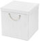 CM3 1 Stück Weiß Faltbox 30 x 30 x 30 cm Aufbewahrungsbox faltbar mit Kordel und mit Deckel
